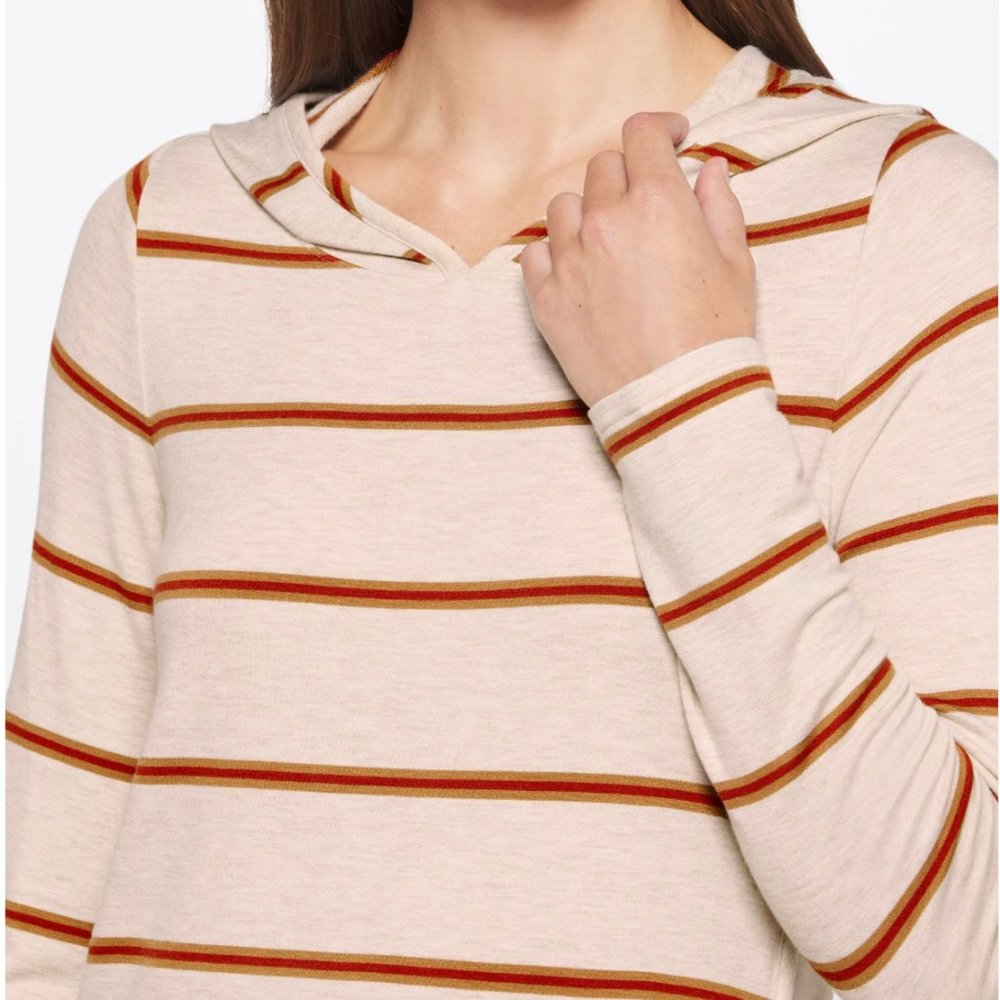 NWT - Market & Spruce Milania French Terry Curved Hem Hoodie - Picture 3 of 6